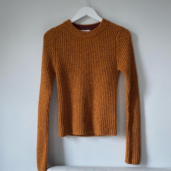 RODEBJER Rust Rib Knit Wool Midi Skirt & Sweater S/M - Picture 8 of 11